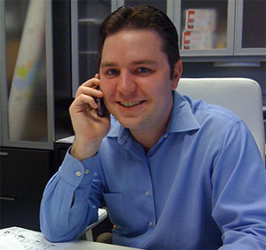 Jake is on the phone scheduling a new irrigation repair in Brampton